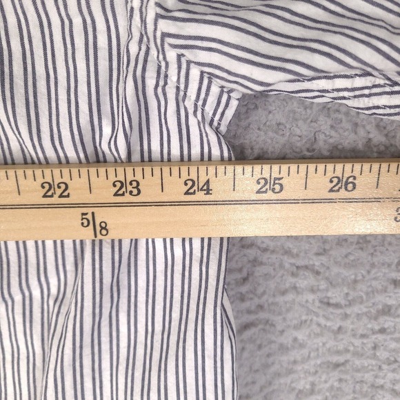 Ecko Unltd Shirt Mens XL White Striped Button Down Classic Material Short Sleeve - Picture 11 of 14